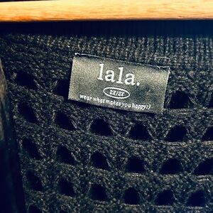 dressed in Lala Crochet Overlay Dress with Slip 2X/3X Black Boho Layered